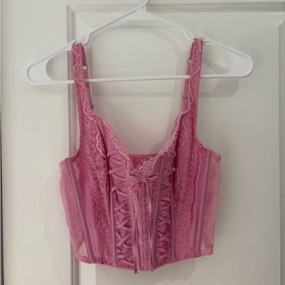 VS Lace Corset Top with bow